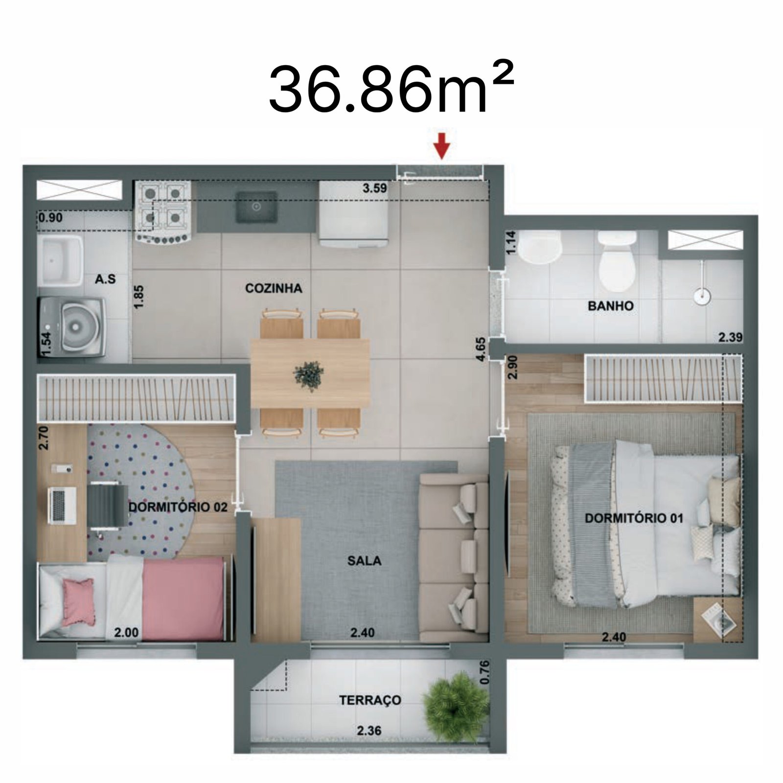 36.86M²